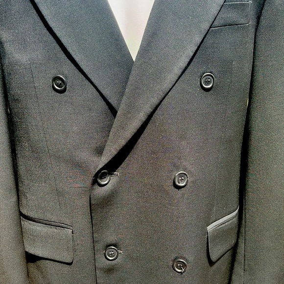 Pronto-Uomo Italian-made double-breasted wool sport coat 37R - Picture 3 of 7